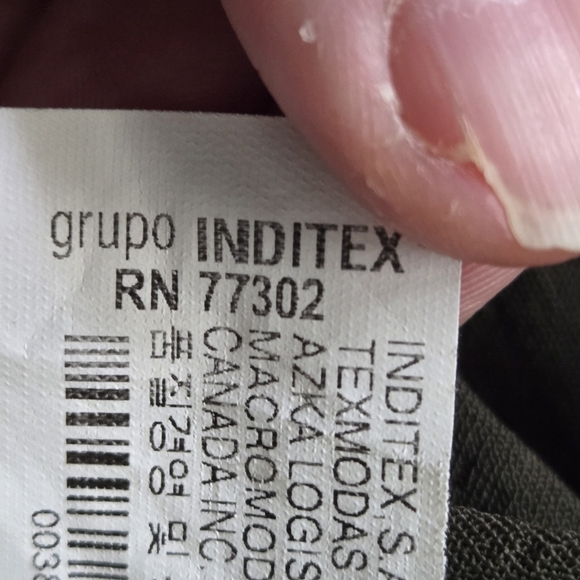 Zara Womens Oversized Xs Dark Green Ruffled Button-Up Dress - Picture 9 of 15